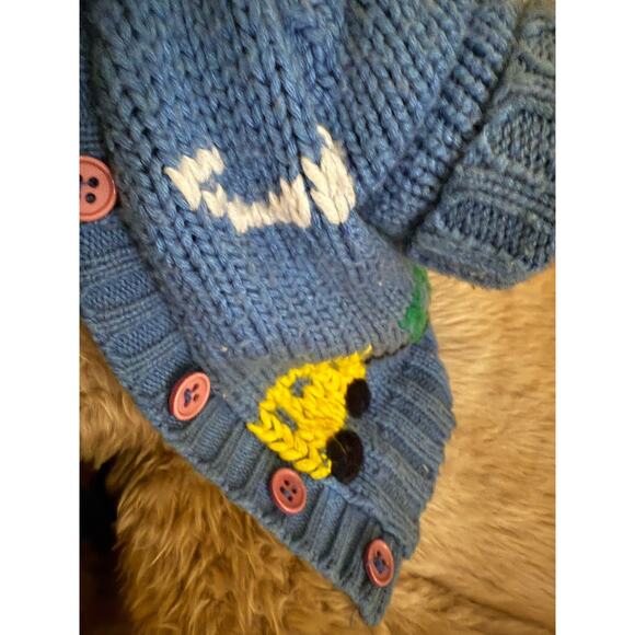 Bath & Body Works Plush Teddy Bear Blue Sweater Airplane Design 18” Vintage Rare - Picture 7 of 9